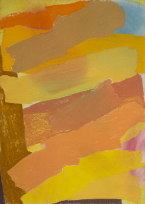 Gottfried Mairwöger, Ohne Titel, Pastellkreide auf Papier, 100 x 70 cm - Privatsammlung