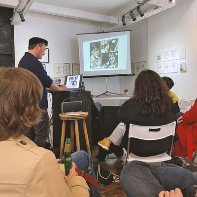 Comiclesung im Neurotitan, Berlin // Foto: Birgit Peterschröder