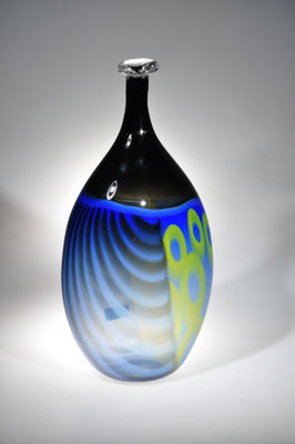 Theo Sellner, Studioglas, Glaskunst, glassart, blownart, blownaway, Glashütte Alte Kirche, Lohberg, Bayerischer Wald, Arber, Vase, Vessel, Skulptur