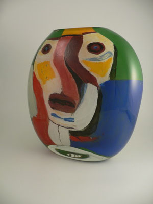 Ada Loumani, Ahmed Loumani, Valbonne, verre soufflé, studioglas, vase, malerei, flakon, Glaskunst, blownaway