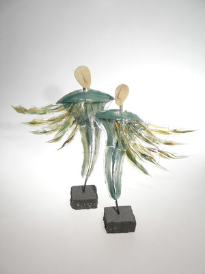 Hermann Ritterswürden, Studioglas, Glasbilder Lampenglas, Drahtobjekte, Installationen, Zwiesel, Bayerischer Wald, flamework