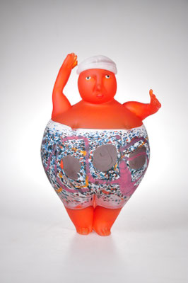 Giampaolo Amoruso Glasskulptur "Piuppet" Studioglas Glaskunst blownglass