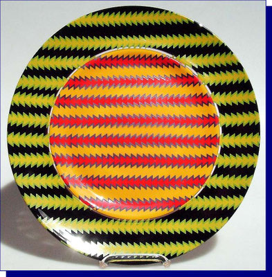 Jonathan Baskett, Glasteller, geblasenes Glas, Studioglas, blownglass