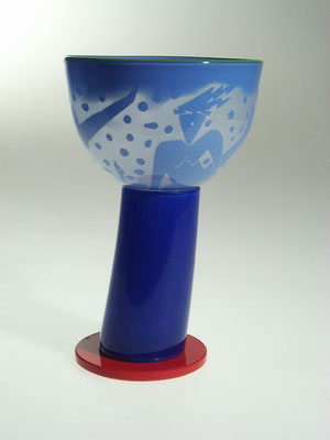 Hartmut Müller, Studioglas, Fusing, Sandstrahl, Figur, dermitdemglastanz, Hamburg, Glaskunst, blownaway