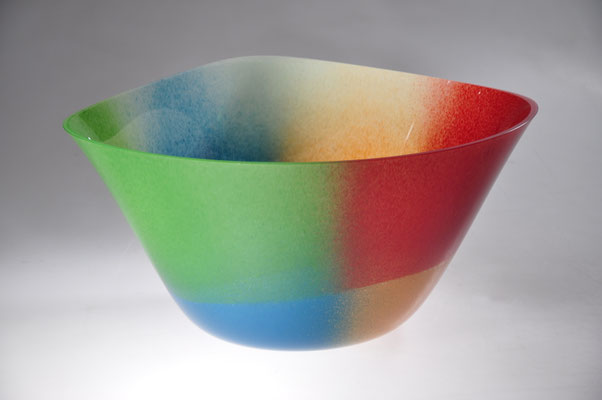 Camille Jacobs, Fusing, Slumping, Schweiz, Schale, Obejkt, Studioglas, Farbe