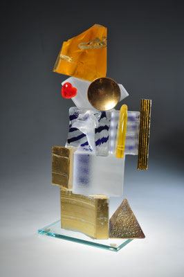 Jean-Paul van Lith, Glaskunst, Keramik, Studioglas, Gold, Collage, Figur, Biot, Provence