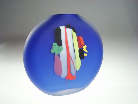 Jean-Luc Garcin, verre soufflé, studioglas, Glaskunst, Vase, Flakon, Schale, Kunsthandwerk
