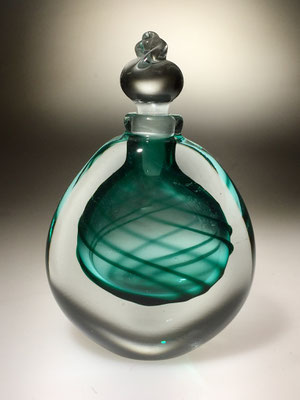 Allain Guillot, Flakon, Vase, verre-soufflé, Studioglas, Glaskunst, handgemacht, blownaway, Issigeac