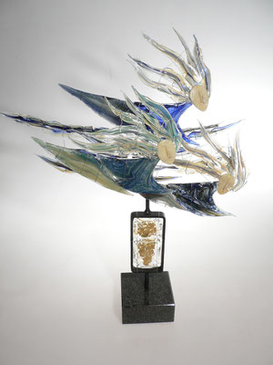 Hermann Ritterswürden, Studioglas, Glasbilder Lampenglas, Drahtobjekte, Installationen, Zwiesel, Bayerischer Wald, flamework