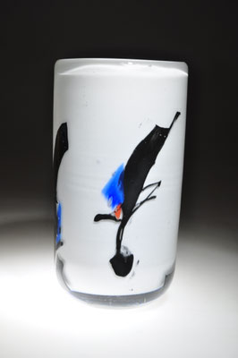 Ingrid Conrad-Lindig, Vase, Glasobjekt, Studioglas, Ingelheim, hotglass, blownart, handmade, Kunsthandwerk