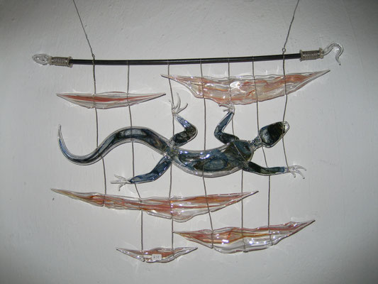 Hermann Ritterswürden, Studioglas, Glasbilder Lampenglas, Drahtobjekte, Installationen, Zwiesel, Bayerischer Wald, flamework