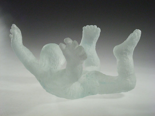 Camelo Lopez, pâte-de-verre, figur, studioglas, skulptur, glaskunst