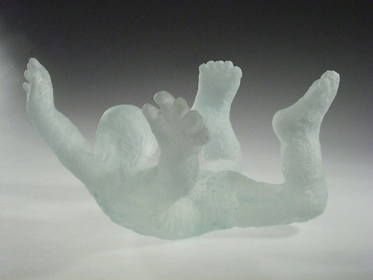 Camelo Lopez, pâte-de-verre, figur, studioglas, skulptur, glaskunst