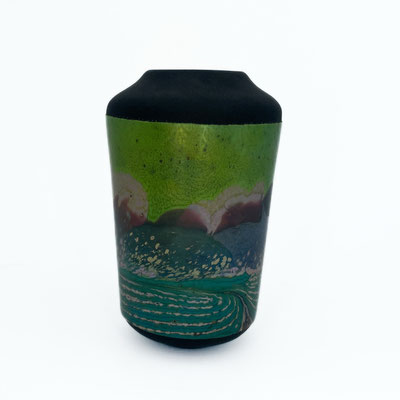 Jack Ink, Studioglas, Glasbild, Sandguss, Landschaft, Landscape