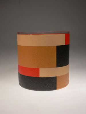 Mieke Groot, Studioglas, Vase, blownglass, verre soufflé, Emmaille, Unkat, Gefäß, Kunsthandwerk