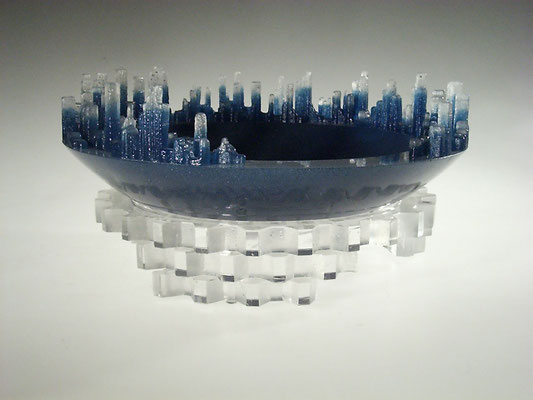 Thomas Kruck, Pâte-de-verre, Fusing, Skulptur, formgeschmolzen, Hadamar, Schale, Studioglas, Glaskunst