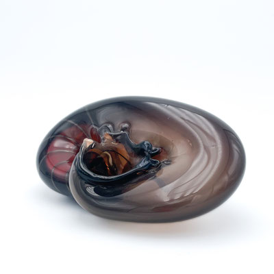Helmut Hundstorfer, Studioglas, Muschel, Objekt, geblasenes Glas, blownart, blownaway