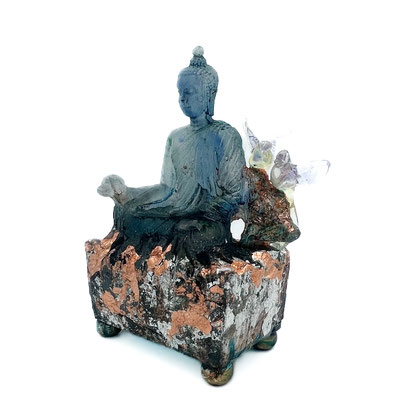 Richard Price, Buddha, pâte-de-verre, kilncast- studioglass, artglass, amsterdam, sculpture, hotglass, blownaway