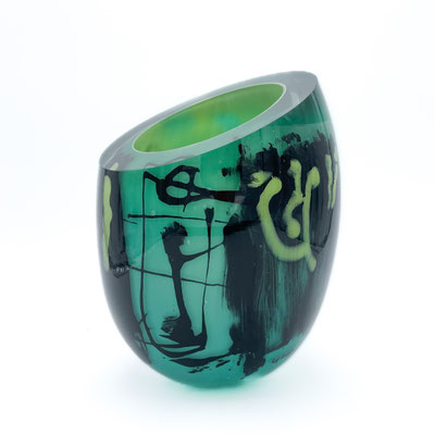 Ingrid Conrad-Lindig, Glasobjekt, Studioglas, Ingelheim, hotglass, blownart, handmade, Kunsthandwerk