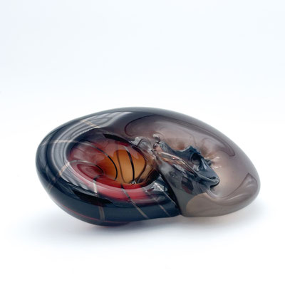 Helmut Hundstorfer, Studioglas, Muschel, Objekt, geblasenes Glas, blownart, blownaway
