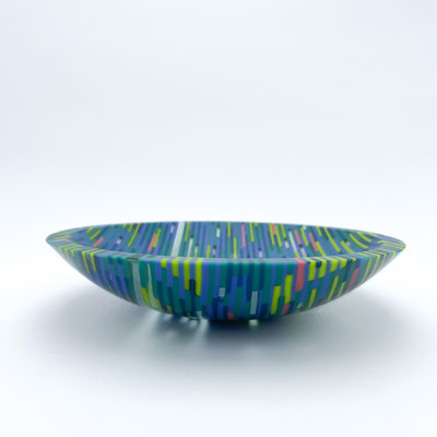 Helga Götz, rollup. fusing, Studioglas, Glaskunst,m Schale, Teller, Vase, Unikat