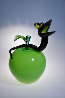 Fernando M. Agostinho, Flakon "Apfel", Studioglas, Glaskunst, Kunsthandwerk