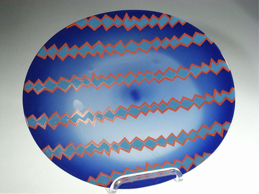 Jonathan Baskett, Glasteller, geblasenes Glas, Studioglas, blownglass