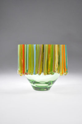 Sabine Lintzen, Studioglas, Glaskunst, blownaway, hoglass, vase, schale, threads, murrini, sittard, niederlande
