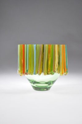 Sabine Lintzen, Studioglas, Glaskunst, blownaway, hoglass, vase, schale, threads, murrini, sittard, niederlande