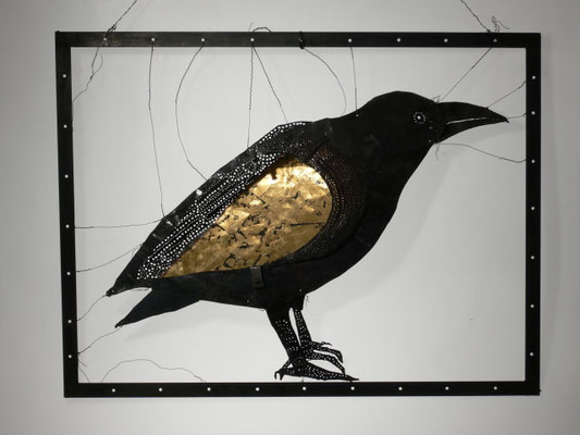 Karin Hubert, Scherbengeschichten, Collagen, Glaskunst, Glasbild, Installation