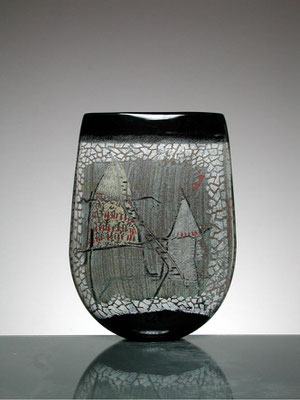 Alain & Marisa Begou, Studioglas, Glaskunst, Vase, Glasmalerei, blownart