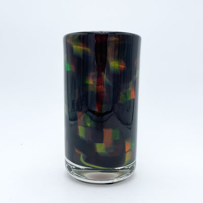 Gerd Kruft, Studioglas, optiscges glas, Glaskunst, Essen, Gefäß, Vase, Saturn, John Kuhn, Schliff, Farbe
