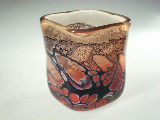 Hartmut Bechmann, Studioglas, Glaskunst, Thüringer Wald, Hotglass, Vase, Topfobjekte