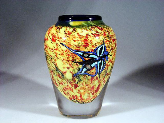 Allain Guillot, Flakon, Vase, verre-soufflé, Studioglas, Glaskunst, handgemacht, blownaway, Issigeac