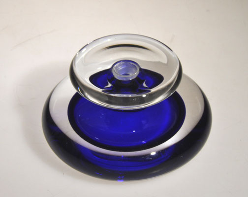 Udo Edelmann, Glashaus am Wasserturm, Glasflakon, Studioglas, Rheinbach, geblasenes Glas, Vase, Paperweight