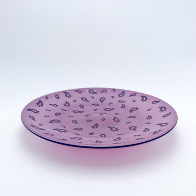 Jonathan Baskett, Glasteller, geblasenes Glas, Studioglas, blownglass