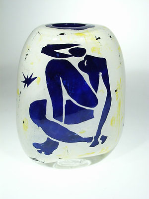 Ada Loumani, Ahmed Loumani, Valbonne, verre soufflé, studioglas, vase, malerei, flakon, Glaskunst, blownaway