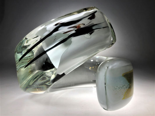 Wolfgang Mussgnug, Studioglas, Glaskunst, Skulptur, Murano. Zanetti, hotglass, blownaway, handmade, nördlingen