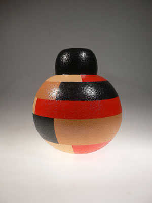 Mieke Groot, Studioglas, Vase, blownglass, verre soufflé, Emmaille, Unkat, Gefäß, Kunsthandwerk