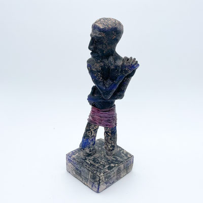 Hartmann Greb, Skulptur, Pâte-de-verre, killncast, fromgeschmolzen. Skulptur, Studioglas, Kopf, Figur, Mensch