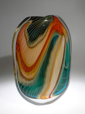 Peter Layton, London Glassblowing, Studioglas, blownaway, Vase, Flakon, hotglass, Glaskunst, handmade