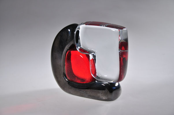 Xavier Carrère, Glasskulptur, freigeformt. studioglas, glaskunst, glassart, blownart, handmade, sculpture