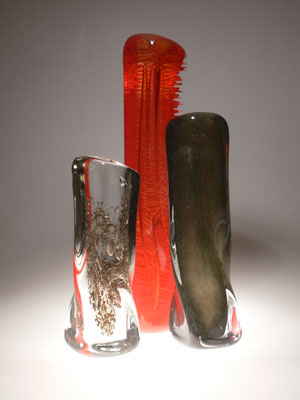 Antoine Pierini, verre soufflé, sculpture, Biot, Studioglas, glassart, Flacon, pressepapiers, paperweight, blownaway
