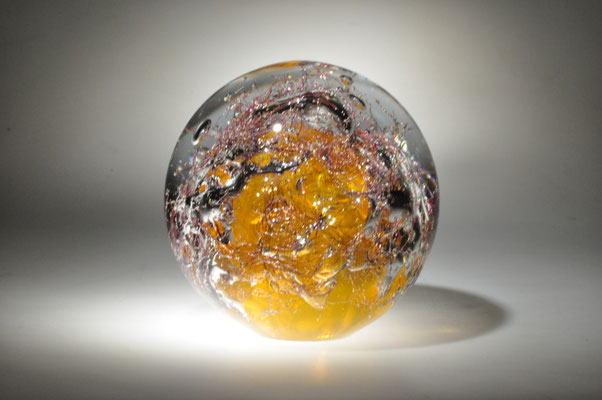 Rolf Brühlmann, Glaskugel, Hotglass, Studioglas, blownaway