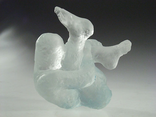Camelo Lopez, pâte-de-verre, figur, studioglas, skulptur, glaskunst