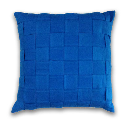 Cojín azul lino