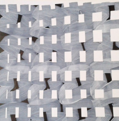 Brechung 2, Mischtechnik auf Papier, 40 x 40 cm, 2015