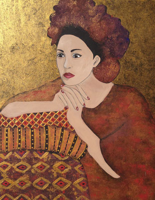 "Marrakesh II - Maya" (2015), Acrylic on wood, 50 x 40 cm 