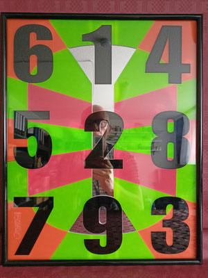WERK 6  40 x 50 cm, Acrylplatte 3 mm schwarz / spiegel / grün / orange / rot,   Einzelstück   PREIS:  240,00 €   inkl. Steuer / Versand