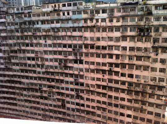 Blick aus meiner Unterkunft in Quarry Bay, Hongkong